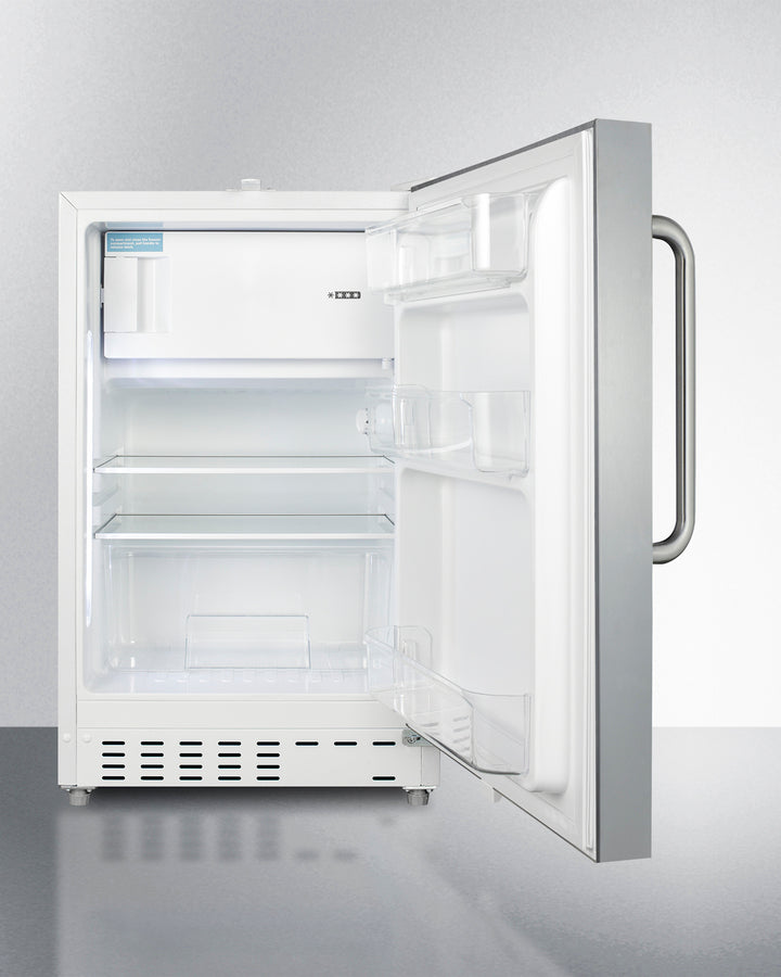 SUMMIT  21" Wide Built-in Refrigerator-Freezer, ADA Compliant - White (ALRF48SSTB)