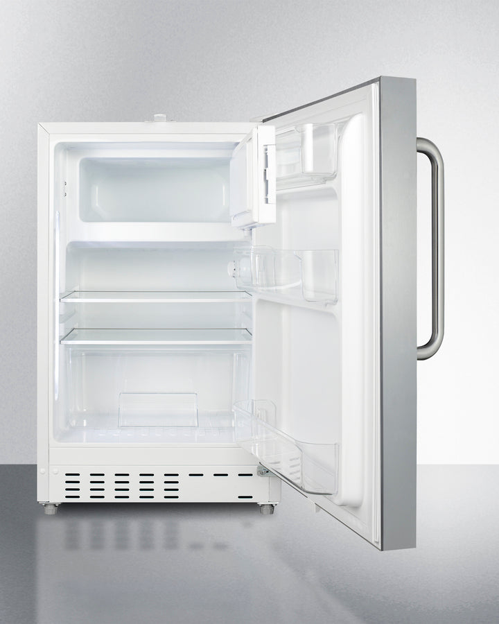 SUMMIT  21" Wide Built-in Refrigerator-Freezer, ADA Compliant - White (ALRF48SSTB)