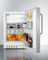 SUMMIT  21" Wide Built-in Refrigerator-Freezer, ADA Compliant - White (ALRF48SSTB)