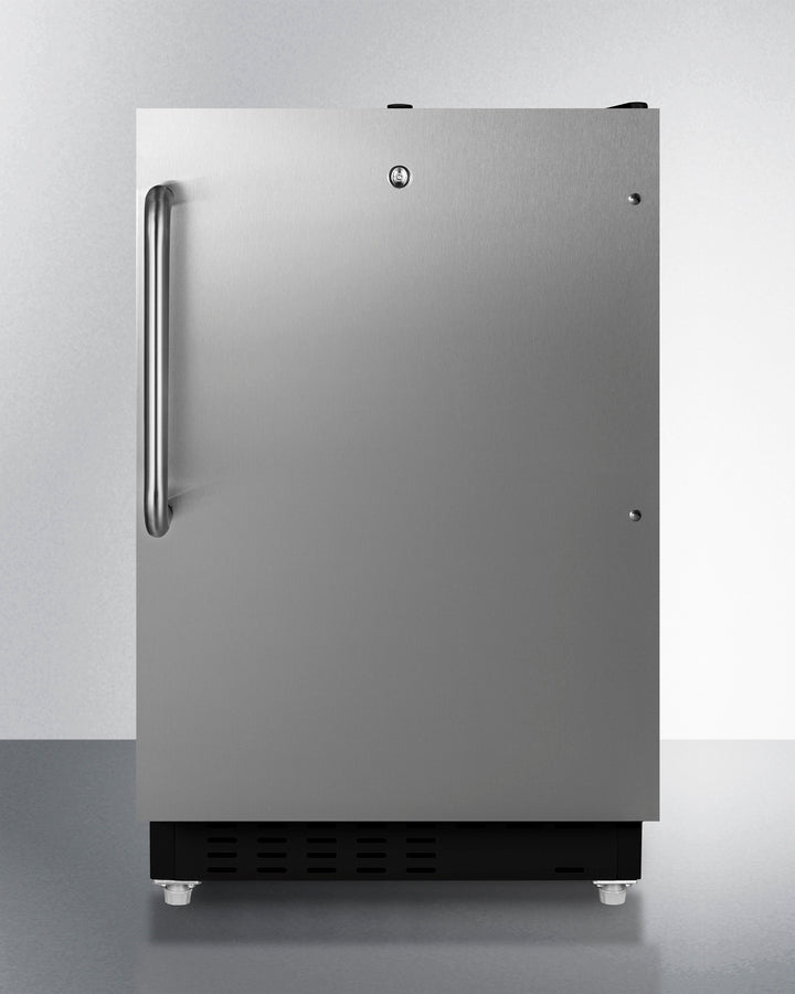SUMMIT  21" Wide Built-in Refrigerator-Freezer, ADA Compliant - Black (ALRF49BSSTB)