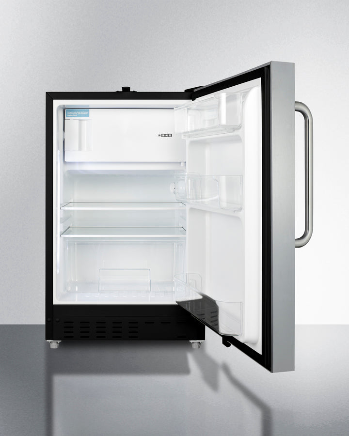 SUMMIT  21" Wide Built-in Refrigerator-Freezer, ADA Compliant - Black (ALRF49BSSTB)
