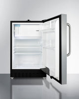 SUMMIT  21" Wide Built-in Refrigerator-Freezer, ADA Compliant - Black (ALRF49BSSTB)