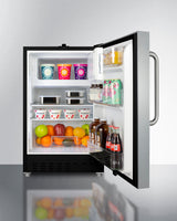 SUMMIT  21" Wide Built-in Refrigerator-Freezer, ADA Compliant - Black (ALRF49BSSTB)
