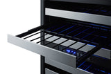 SUMMIT  24" Wide Built-In Wine Cellar, ADA Compliant - Black (ALWC532)