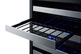 SUMMIT  24" Wide Built-In Wine Cellar, ADA Compliant (Panel Not Included) - Black (ALWC532PNR)