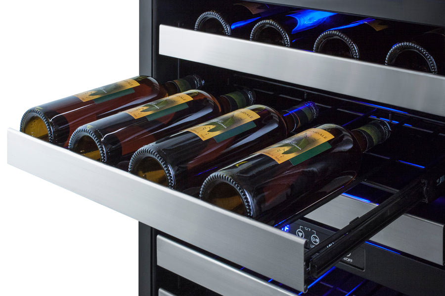 SUMMIT  24" Wide Built-In Wine Cellar, ADA Compliant (Panel Not Included) - Black (ALWC532PNR)