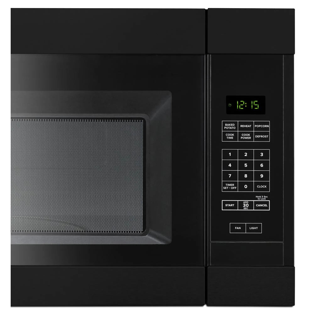 AMANA  1.6 Cu. Ft. AOver-the-Range Microwave with Add 0:30 Seconds - Black (AMV2307PFB)