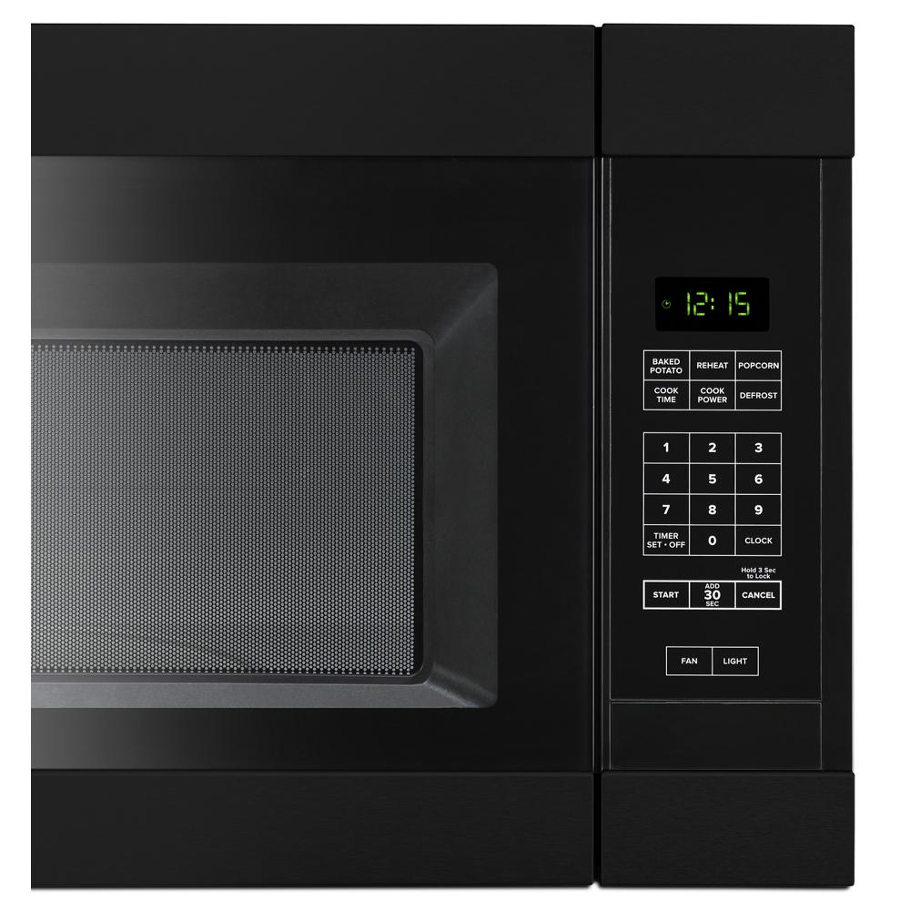 Amana 1.6 Cu. Ft. AOver-the-Range Microwave with Add 0:30 Seconds - Black (AMV2307PFB)
