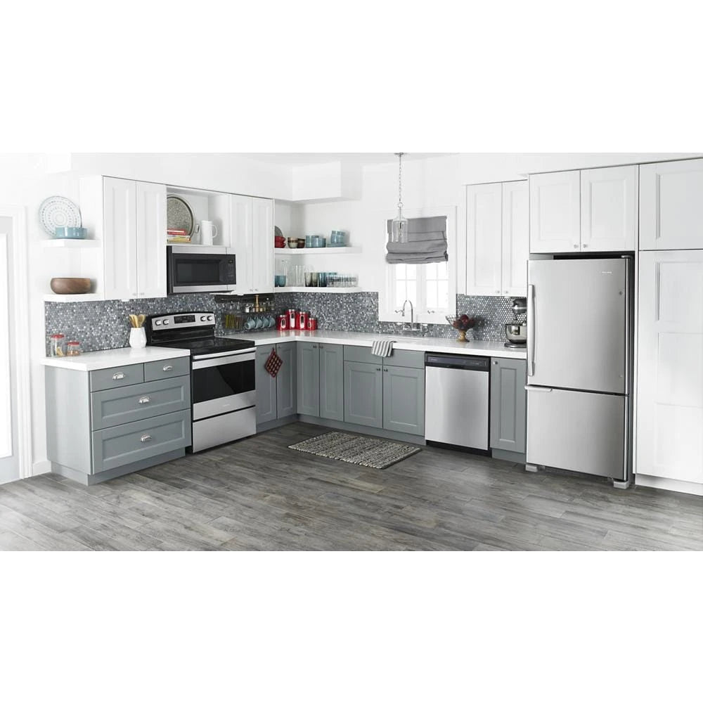 Amana  1.6 Cu. Ft. Over-the-Range Microwave with Add 0:30 Seconds - Black-on-Stainless (AMV2307PFS)