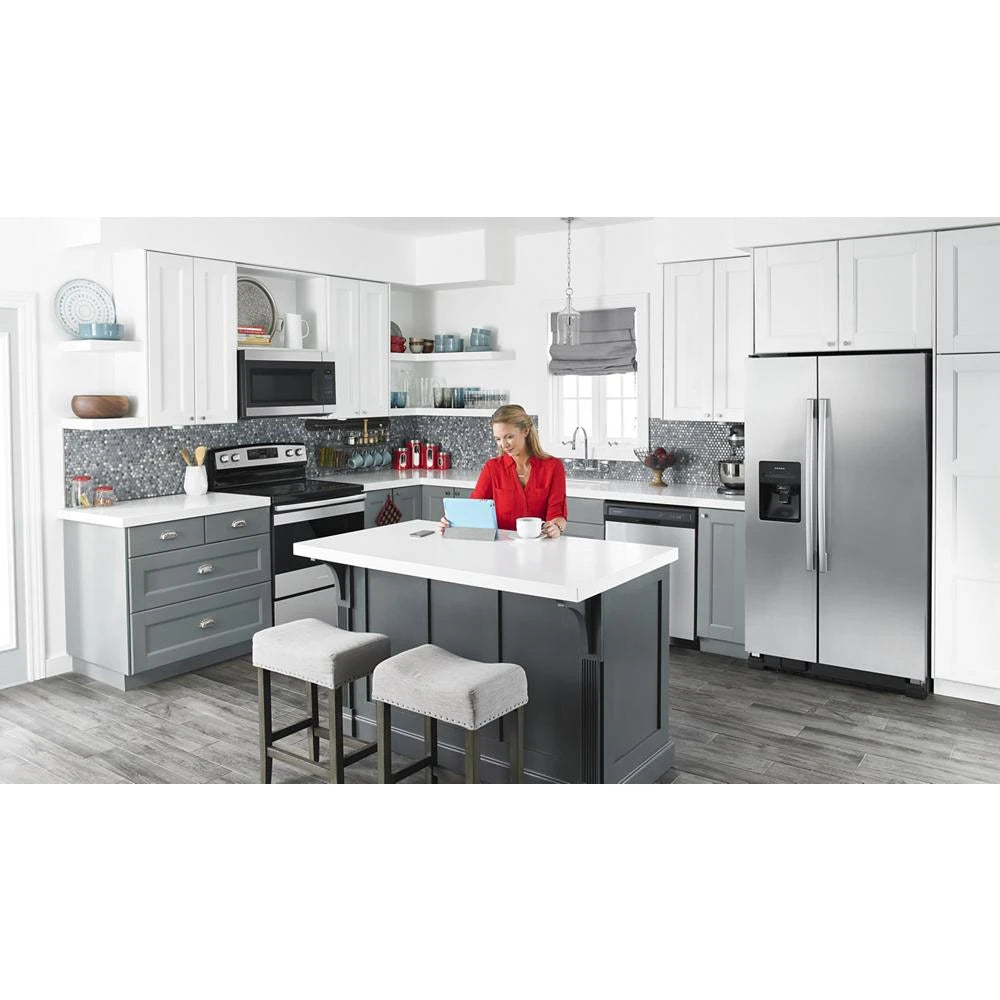 Amana  1.6 Cu. Ft. Over-the-Range Microwave with Add 0:30 Seconds - Black-on-Stainless (AMV2307PFS)