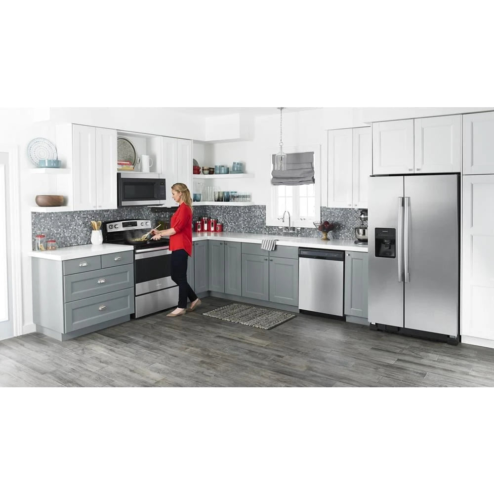 Amana  1.6 Cu. Ft. Over-the-Range Microwave with Add 0:30 Seconds - Black-on-Stainless (AMV2307PFS)