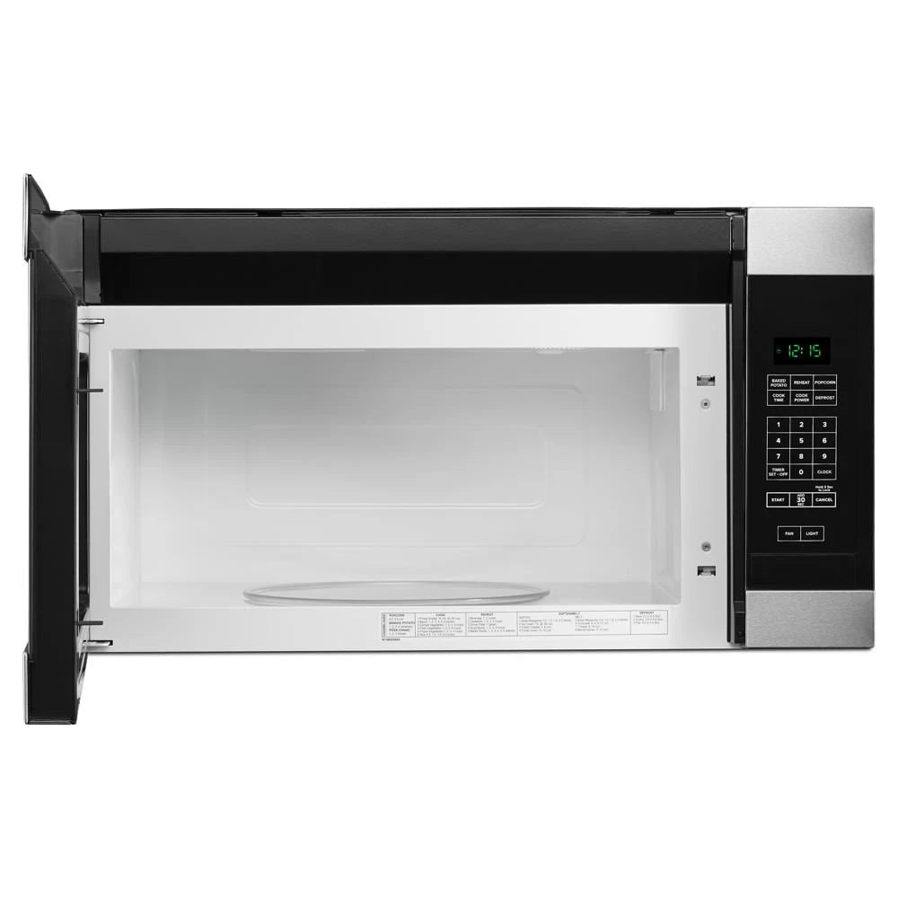 Amana  1.6 Cu. Ft. Over-the-Range Microwave with Add 0:30 Seconds - Black-on-Stainless (AMV2307PFS)