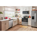 Amana  1.6 Cu. Ft. Over-the-Range Microwave with Add 0:30 Seconds - Black-on-Stainless (AMV2307PFS)