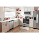 Amana  1.6 Cu. Ft. Over-the-Range Microwave with Add 0:30 Seconds - Black-on-Stainless (AMV2307PFS)