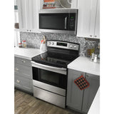 Amana  1.6 Cu. Ft. Over-the-Range Microwave with Add 0:30 Seconds - Black-on-Stainless (AMV2307PFS)