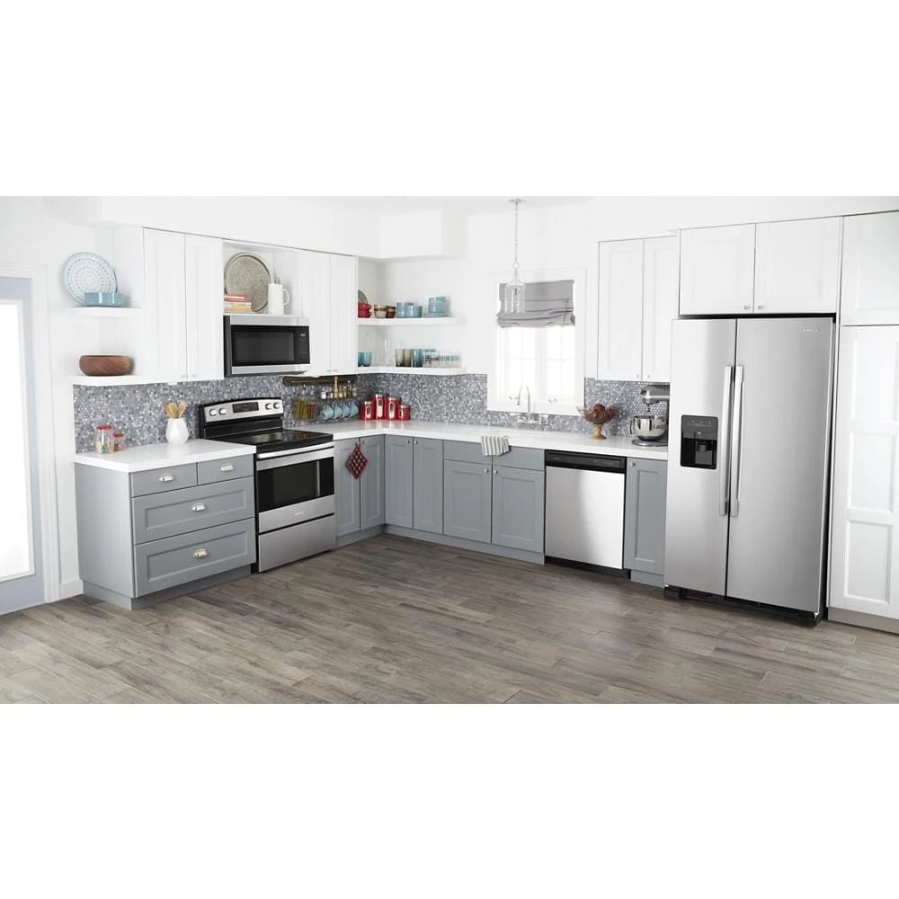 Amana  1.6 Cu. Ft. Over-the-Range Microwave with Add 0:30 Seconds - Black-on-Stainless (AMV2307PFS)