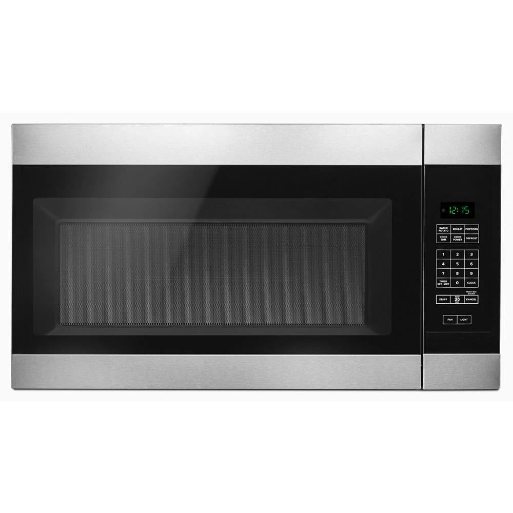 Amana  1.6 Cu. Ft. Over-the-Range Microwave with Add 0:30 Seconds - Black-on-Stainless (AMV2307PFS)