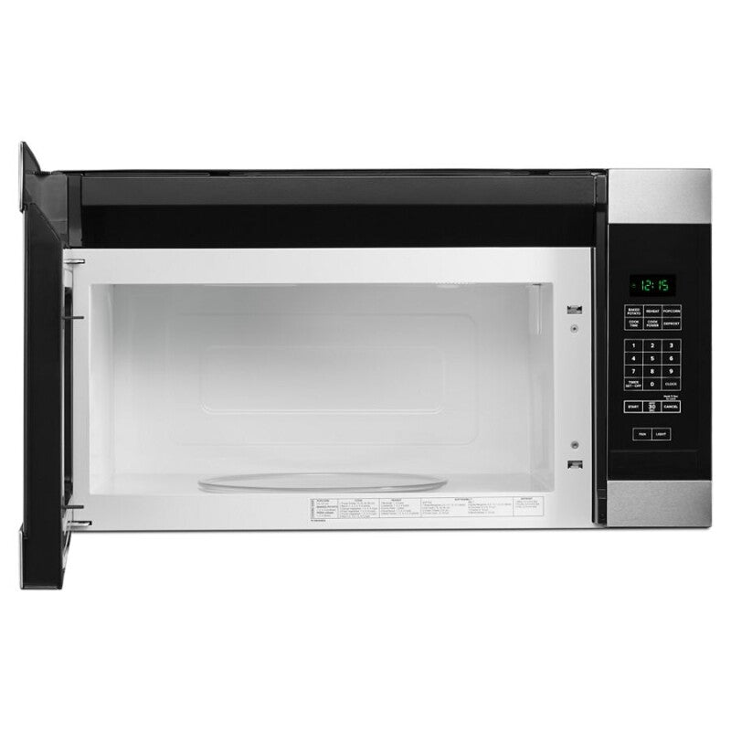 Amana 1.6 Cu. Ft. Over-the-Range Microwave with Add 0:30 Seconds - Black-on-Stainless (AMV2307PFS)