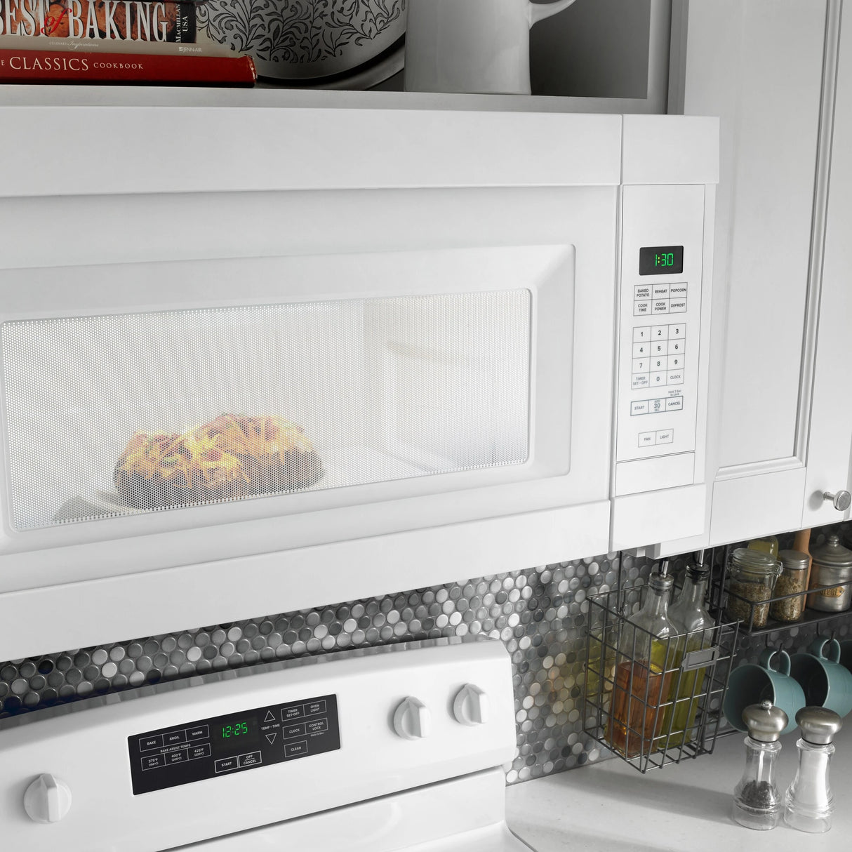 AMANA  1.6 Cu. Ft. Over-the-Range Microwave with Add 0:30 Seconds - White (AMV2307PFW)