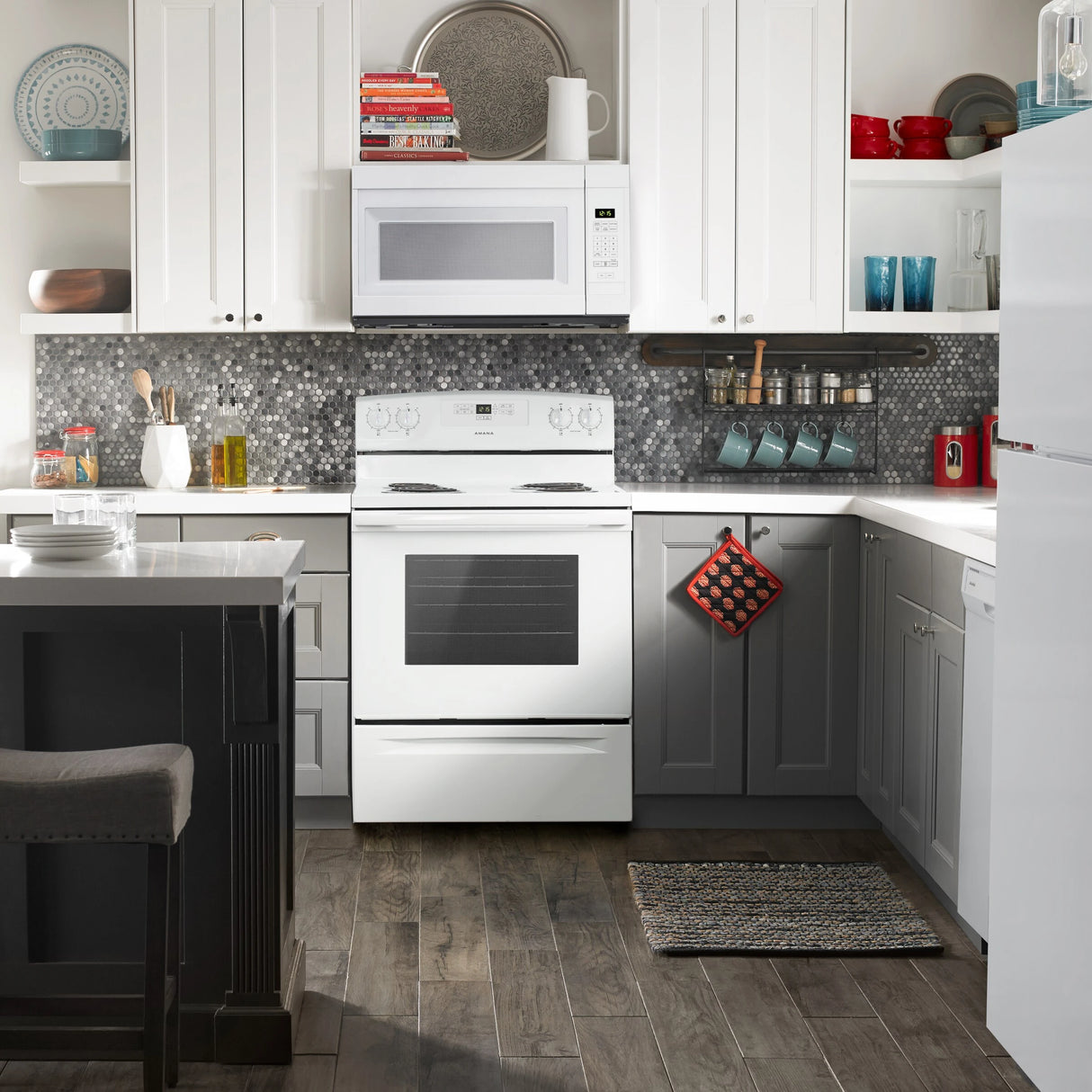 AMANA  1.6 Cu. Ft. Over-the-Range Microwave with Add 0:30 Seconds - White (AMV2307PFW)