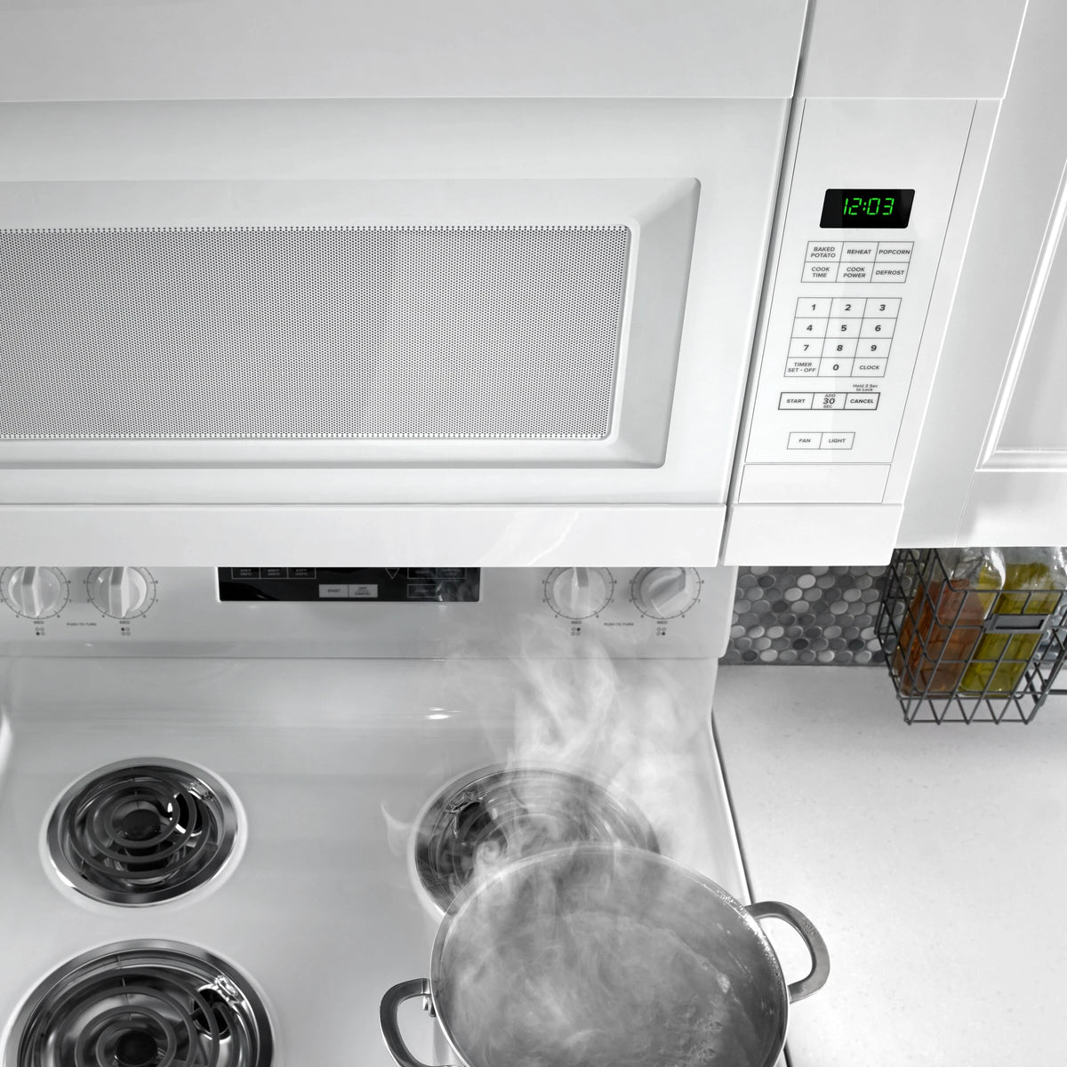 AMANA  1.6 Cu. Ft. Over-the-Range Microwave with Add 0:30 Seconds - White (AMV2307PFW)