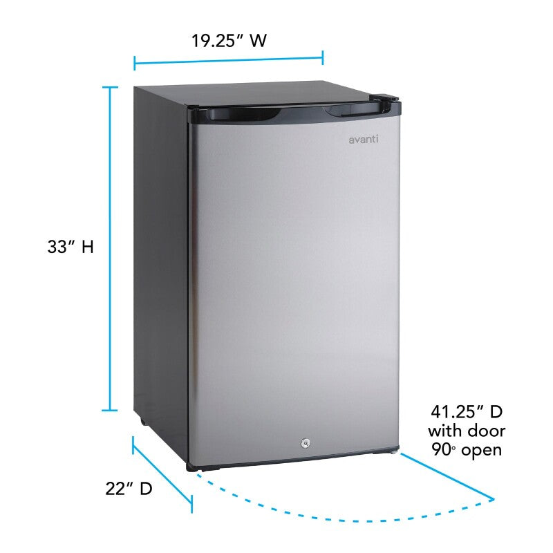 AVANTI  Avanti 4.4 cu. ft. Compact Refrigerator - Stainless Steel (AR4456SS)
