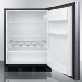 SUMMIT  24" Wide Built-In All-Refrigerator, ADA Compliant (Panel Not Included) - Black (AR5BIF)