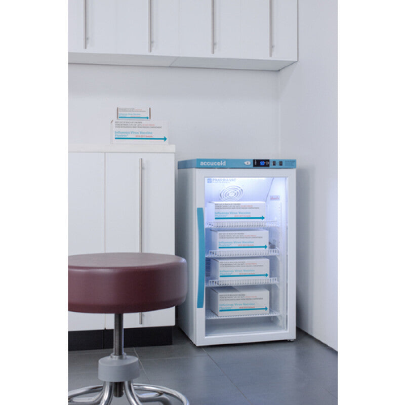 ACCUCOLD 3 Cu.Ft. Counter Height Vaccine Refrigerator - White (ARG3PV)