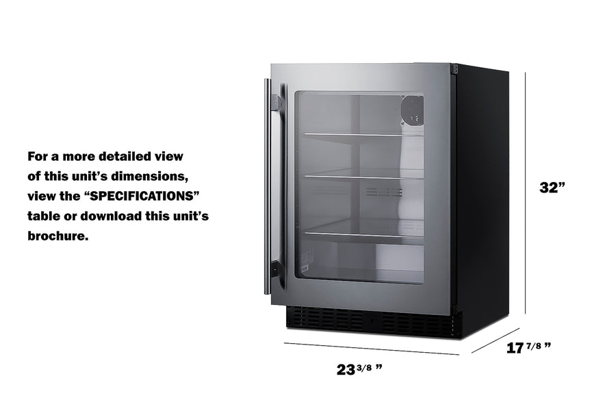 SUMMIT  24" Wide Built-In Beverage Center, ADA Compliant - Stainless Steel (ASDG2411)