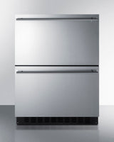 SUMMIT 24" Wide 2-Drawer All-Refrigerator, ADA Compliant - Stainless Steel (ASDR2414)