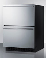SUMMIT 24" Wide 2-Drawer All-Refrigerator, ADA Compliant - Stainless Steel (ASDR2414)