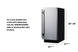 SUMMIT  15" Wide Built-In All-Refrigerator, ADA Compliant - Stainless Steel/Black (ASDS1523)