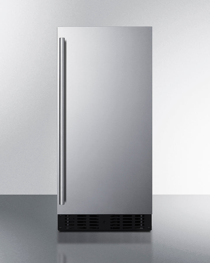 SUMMIT  15" Wide Built-In All-Refrigerator, ADA Compliant - Stainless Steel/Black (ASDS1523)