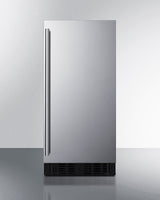 SUMMIT  15" Wide Built-In All-Refrigerator, ADA Compliant - Stainless Steel/Black (ASDS1523)