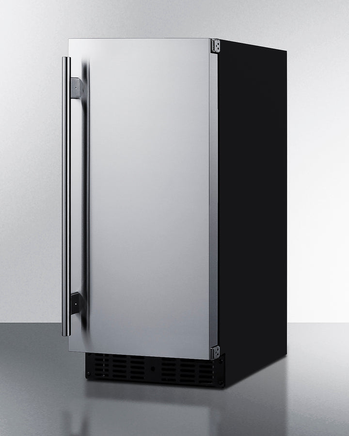 SUMMIT  15" Wide Built-In All-Refrigerator, ADA Compliant - Stainless Steel/Black (ASDS1523)