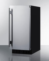 SUMMIT  15" Wide Built-In All-Refrigerator, ADA Compliant - Stainless Steel/Black (ASDS1523)