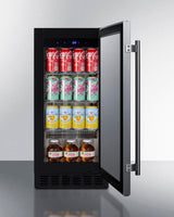 SUMMIT 15" Wide Built-In All-Refrigerator, ADA Compliant - Black (ASDS1523)