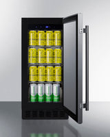 SUMMIT 15" Wide Built-In All-Refrigerator, ADA Compliant - Black (ASDS1523)