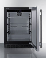 SUMMIT  24" Wide Built-In All-Refrigerator, ADA Compliant - Stainless Steel/Black (ASDS2413)