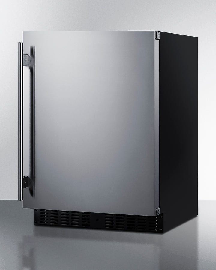 SUMMIT  24" Wide Built-In All-Refrigerator, ADA Compliant - Stainless Steel/Black (ASDS2413)