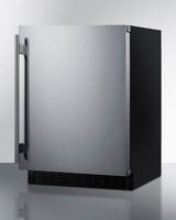 SUMMIT  24" Wide Built-In All-Refrigerator, ADA Compliant - Stainless Steel/Black (ASDS2413)