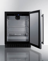 SUMMIT  24" Wide Built-In All-Refrigerator, ADA Compliant - Stainless Steel/Black (ASDS2413)