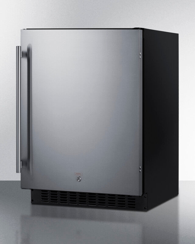 SUMMIT  24" Wide Built-In All-Refrigerator, ADA Compliant - Stainless Steel/Black (ASDS2413)