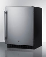 SUMMIT  24" Wide Built-In All-Refrigerator, ADA Compliant - Stainless Steel/Black (ASDS2413)