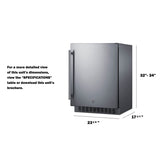 Summit  24" Wide Built-In All-Refrigerator, ADA Compliant - Stainless Steel (ASDS2413CSS)