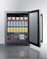 SUMMIT 24" Wide Built-In All-Refrigerator, ADA Compliant - Stainless Steel (ASDS2413CSS)