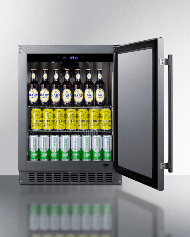 SUMMIT 24" Wide Built-In All-Refrigerator, ADA Compliant - Stainless Steel (ASDS2413CSS)