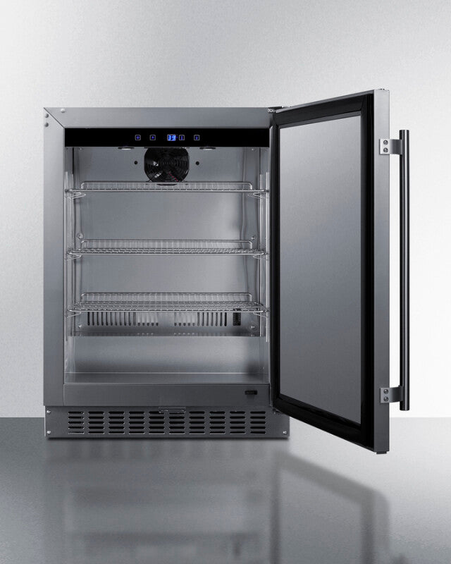 SUMMIT 24" Wide Built-In All-Refrigerator, ADA Compliant - Stainless Steel (ASDS2413CSS)