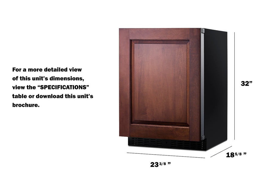 SUMMIT  24" Wide Built-In All-Refrigerator, ADA Compliant (Panel Not Included) - Panel-Ready (ASDS2413IF)