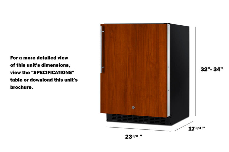 SUMMIT  24" Wide Built-In All-Refrigerator, ADA Compliant (Panel Not Included) - Panel-Ready (ASDS2413IF)